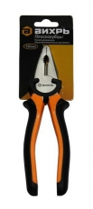 Плоскогубцы (пассатижи),160мм.,никелированные,двухкомпонентные рукоятки | 73/6/3/6 | ВИХРЬ