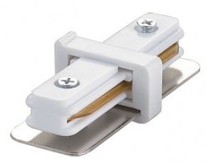 Соединитель для 2-х шинопроводов прямой внутренний однофазный белый. UBX-Q121 K11 WHITE 1 POLYBAG | 10573 | Volpe