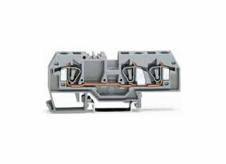 Клемма 3 проводная. 6 мм.кв.. серая | 282-681 | WAGO