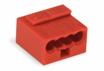 Клемма МИКРО. 4-проводная 0.6-0.8мм2 красная (уп/100шт) | 243-804 | WAGO