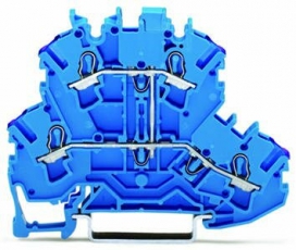 Клемма 4-проводные проходные двухуровневая; ввод проводника с фиолетовой маркировкой(уп/50шт) | 2002-2209 | WAGO