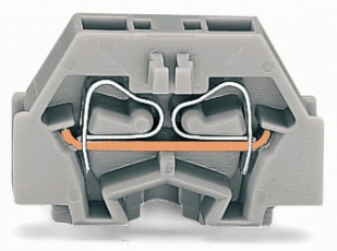 Клемма серая на 2 проводника 1,5мм2 18А 400В ширина 5мм | 260-301 |w