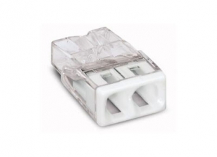 Клемма с пастой 2-проводная 0.5-2.5мм2 одножильный белый (уп/100шт) | 2273-242 | WAGO