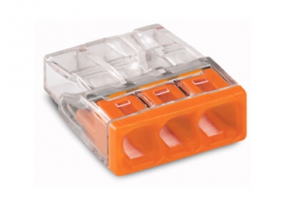 Клемма 3-проводная 0.5-2.5мм2 одножильный оранжевый (уп/100шт) | 2273-203 | WAGO