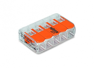 Клемма универсальная 5-проводная 0.2 - 4 мм.кв. (уп/25шт) | 221-415 | WAGO