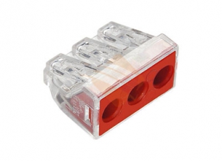 Клемма 3-проводная 2.5 - 6.0мм2 одножильный. красный (уп/50шт) | 773-173 | WAGO