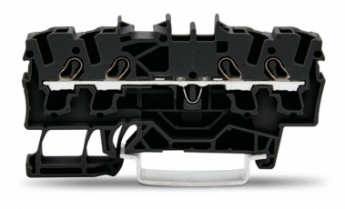 Клемма четырехпроводная проходная 0.25-2.5(4)мм.кв черная (уп/100шт) | 2002-1405 | WAGO