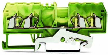 Клемма 4-х проводная с заземл. Желто-зеленая (уп/100шт) | 280-837 | WAGO