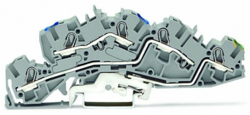 Многоуровневая установочная клемма с рабочими гнёздами 4,0 мм?, серые 32А (уп/50шт) | 2005-7646 | WAGO