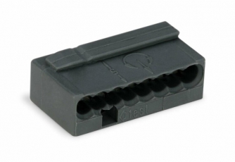 Клемма МИКРО 8-проводная темно-серый D 0,6 - 0,8 мм (уп/50шт) | 243-208 | WAGO