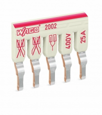 Перемычка ступенчатая изолированная 5-канальные 25 А совместимы на рейку с серий 2002 и 2003 (уп/25шт) | 2002-475 | WAGO