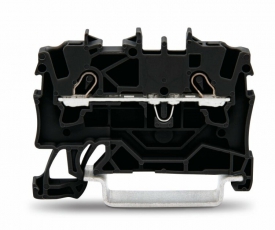 Клемма 2-проводная проходная черная 0.25-1.5(2.5)мм.кв (уп/100шт) | 2001-1205 | WAGO