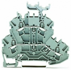 Клемма 2-х уровневая проходная 4х(0.25-4кв.мм) L/L с нанесением маркировки подходит для Ex e сер. | 2002-2231 | Wago