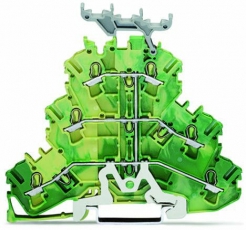 Трехуровневые клеммы; 6-проводные клеммы с заземлением; 2,5 мм?; PE; подходят для исполнений Ex e II (уп/50шт) | 2002-3237 | WAGO