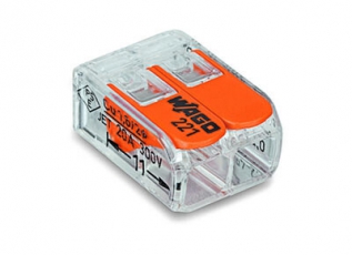 Клемма универсальная 2-проводная 0.2 - 4 мм.кв. (уп/100шт) | 221-412 | WAGO