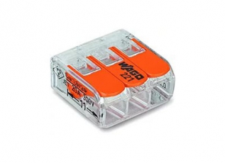 Клемма универсальная 3-проводная 0.2 - 4 мм.кв. (уп/50шт) | 221-413 | WAGO