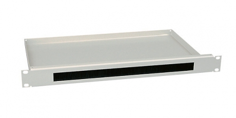 Фальш-панель WZ-SB63-00-01-011 на 1U, с щеточным вводом, цвет серый (RAL 7035) (SZB-63-00-00/1) (SZB-63-00-00) | 11005 | Zpas