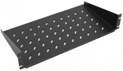 Полка угловая WZ-5714-53-00-161 1U x 446 x 250 mm (до 10 кг), цвет черный (RAL 9005) | 47656 | Zpas