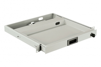 Полка клавиатурная WZ-SB78-00-04-011 1U, без клавиатуры (внутренние размеры: 378 х 262 х 36 мм), цвет серый (RAL 7035) (SZB-78-00-00/4) | 11273 | Zpas